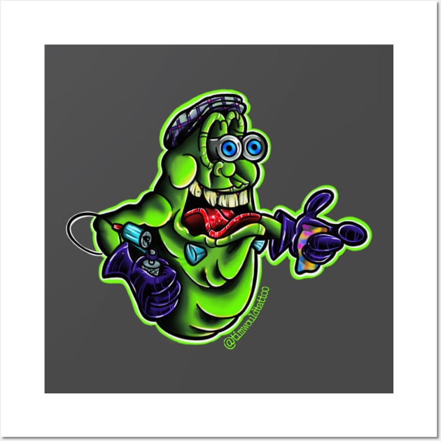 Slimer the Tattooer Wall Art by Timwould